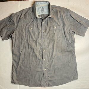 Kuhl Karib Short Sleeve Button Down Shirt Blue Sz X-Large Breathable Lightweight